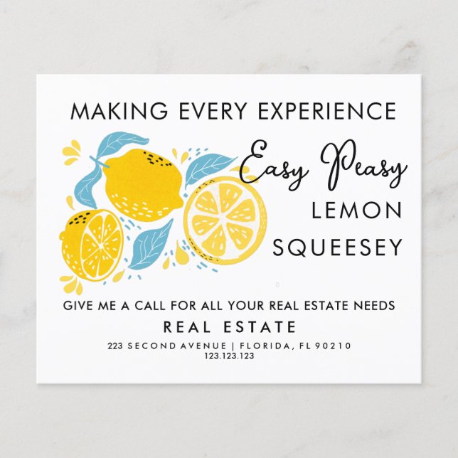 Flyer Anúncio de Indicações de LEMONS de Imóveis | Fun A (Frente)