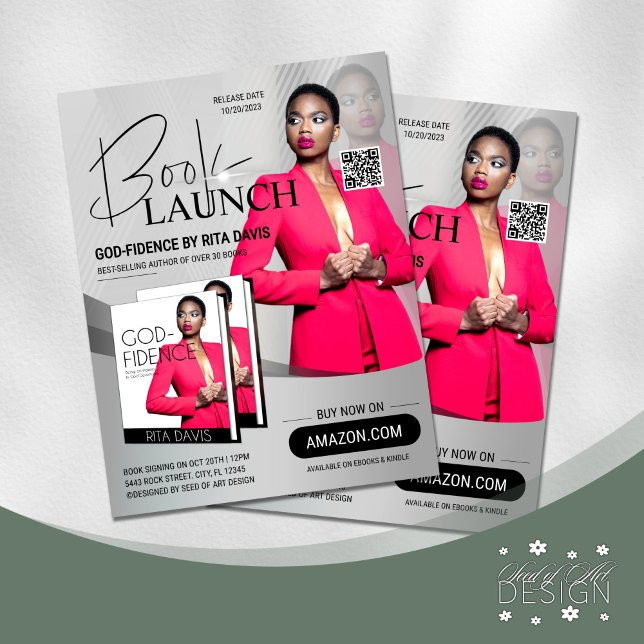 Flyer Anúncio de lançamento do livro profissional Black  (Criador carregado)