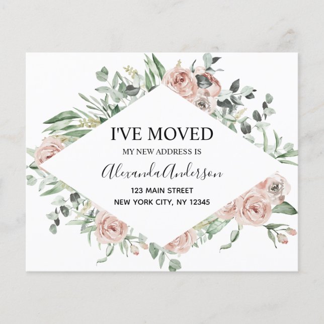 Flyer Anúncio de Movimentação Floral Cor-de-Rosa com Dos (Frente)