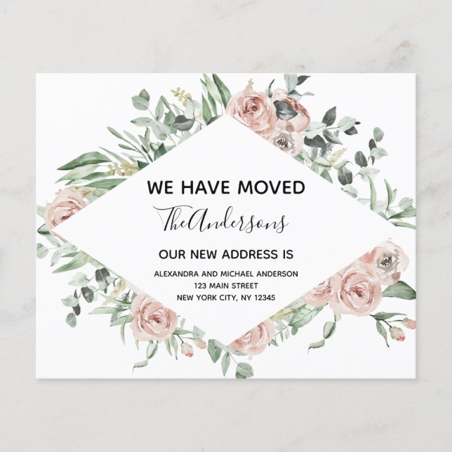 Flyer Anúncio de Movimentação Floral Cor-de-Rosa com Dos (Frente)