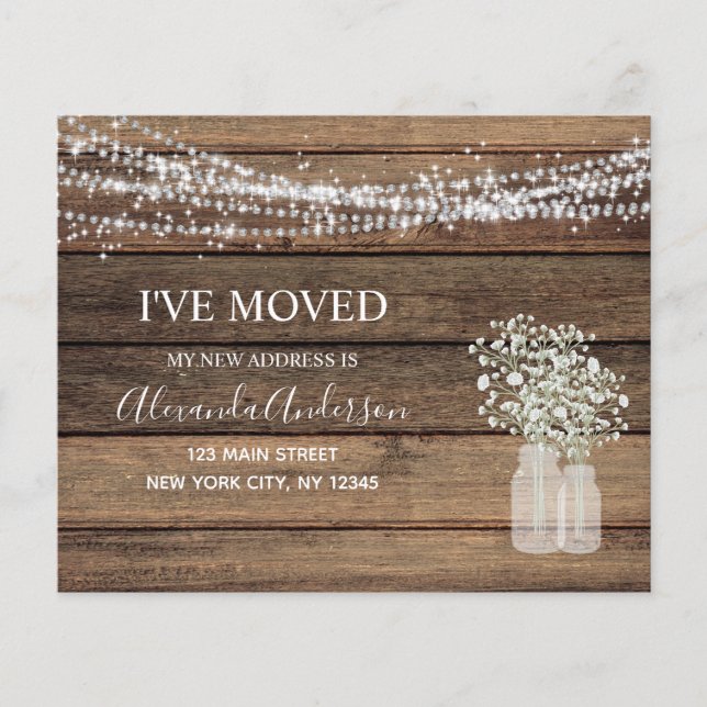 Flyer Anúncio de mudança de orçamento Madeira de fazenda (Frente)