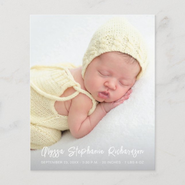 Flyer Anúncio do Bebê do Multi Photo Verti Verti Ficha 4 (Frente)