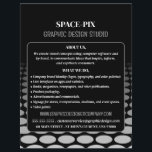 Flyer Anúncio do Gráfico Monocromático, Designer Gráfico<br><div class="desc">Folhetos De Anúncios De Gráfico Monocromático,  Designer Gráfico,  Pela Loja De Cartão de visita.</div>