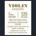 Flyer Anúncios de lições de Na moda Violin<br><div class="desc">Na moda Violin Lições De Publicidade De Folhetos Da Loja Cartão de visita.</div>