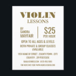 Flyer Anúncios de lições de Na moda Violin<br><div class="desc">Na moda Violin Lições De Publicidade De Folhetos Da Loja Cartão de visita.</div>