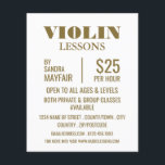 Flyer Anúncios de lições de Na moda Violin<br><div class="desc">Na moda Violin Lições De Publicidade De Folhetos Da Loja Cartão de visita.</div>