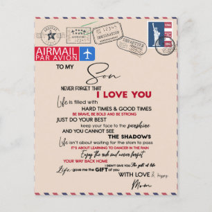 Flyer Ao Meu Filho Presente, Mãe E Filho, Carta De Amor
