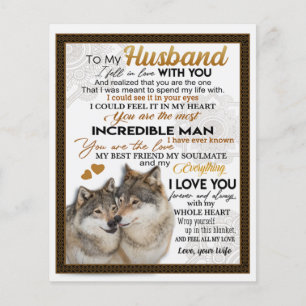 Flyer Ao Meu Marido, Casal Wolf Gift, Presente De Casame