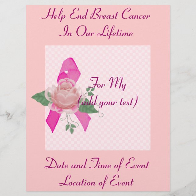 Flyer Apoio ao cancer de mama (Frente)