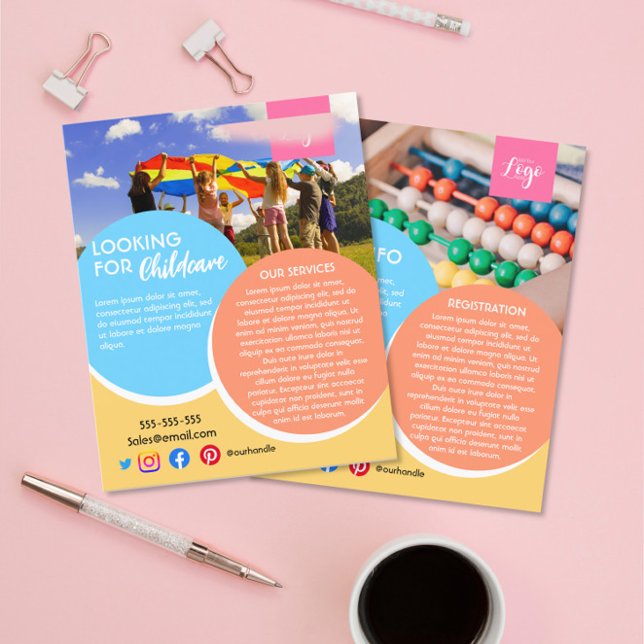 Flyer após a escola, babá de creche (Criador carregado)