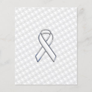Flyer Applique branco da consciência da fita em