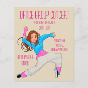 Flyer Apresentação de dança moderna ou hip hop
