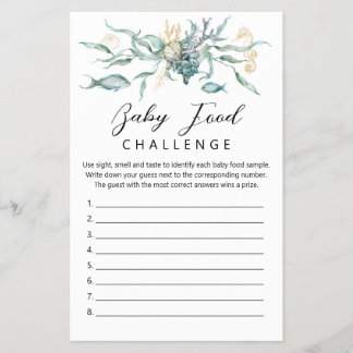 Flyer Aquarela Sob O Mar Jellyfish Jogo de Comida Bebê