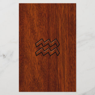 Flyer Aquarius Zodiac - Sinal Mahogany - Estilo
