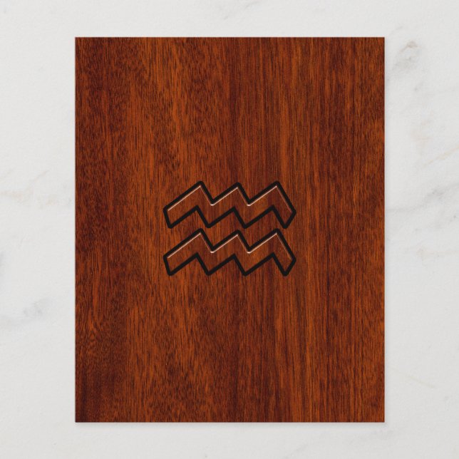 Flyer Aquarius Zodiac - Sinal Mahogany - Estilo (Frente)