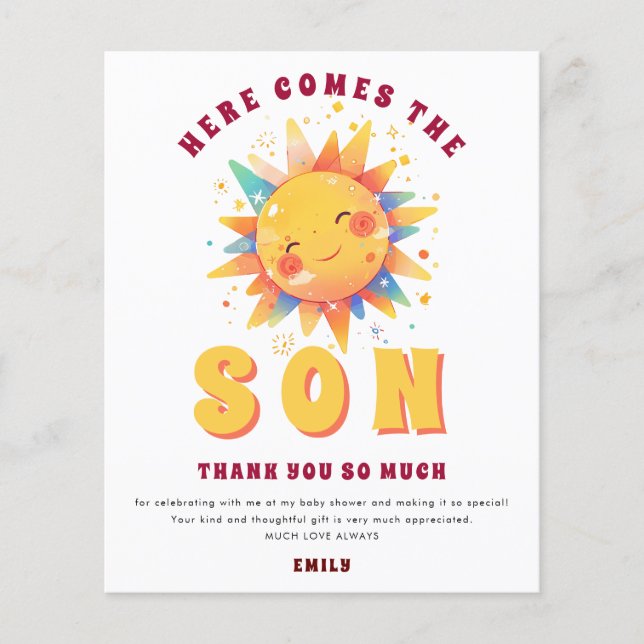 Flyer Aqui Vem O Filho Chá de fraldas Obrigado (Frente)