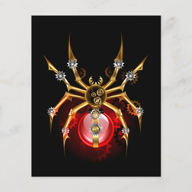 Flyer Aranha-do-galo em preto (Frente)