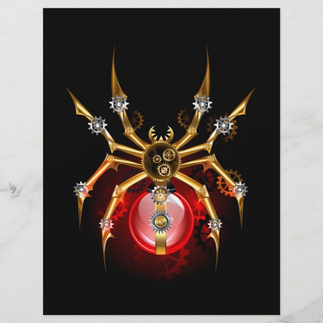 Flyer Aranha-do-galo em preto (Frente)