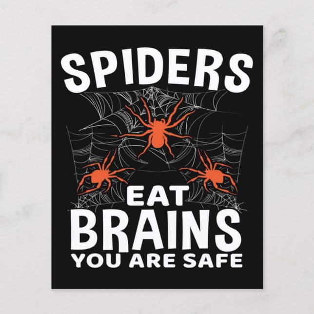 Flyer Aranhas Comem Cérebros Você É O Dia das Bruxas Seg (Frente)