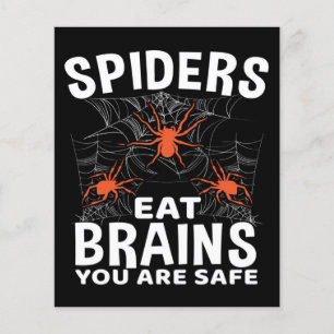 Flyer Aranhas Comem Cérebros Você É O Halloween Segur