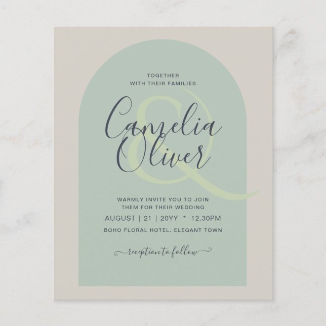 Flyer Arca de Ampersand do Script de Casamento All-in-1  (Frente)