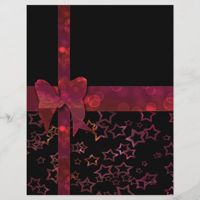 Flyer Arco de relâmpagos vermelhos e estrelas a preto (Frente)