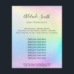 Flyer arco-íris pastel<br><div class="desc">folheto de maquiagem profissional do salão de beleza</div>