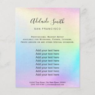 Flyer arco-íris pastel