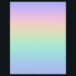 Flyer Arco-íris pastel<br><div class="desc">Um arco-íris pastel colorido gradiente.</div>