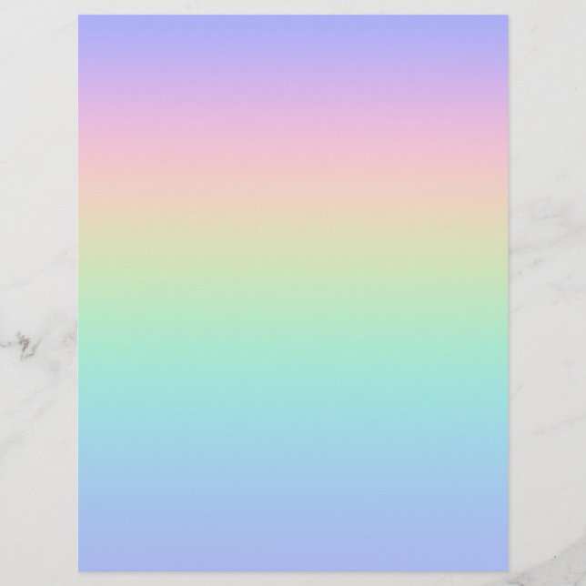 Flyer Arco-íris pastel (Frente)