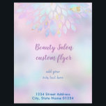 Flyer Arco-íris pastel holográfico e iridescente FAUX<br><div class="desc">note que este é um produto impresso sem EFEITO HOLÓGICO REAL</div>