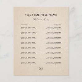 Flyer Areia Bege Adicionar Logotipo Restaurante Entrega 