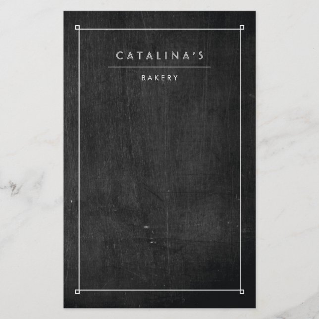 Flyer Art Deco Texto sobre Madeira Negra (Frente)