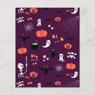 Flyer Arte Assustadoramente Fofa de Halloween