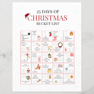 Flyer Arte da Lista de Desejos dos 25 Dias de Natal