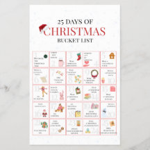 Arte da Lista de Desejos dos 25 Dias de Natal