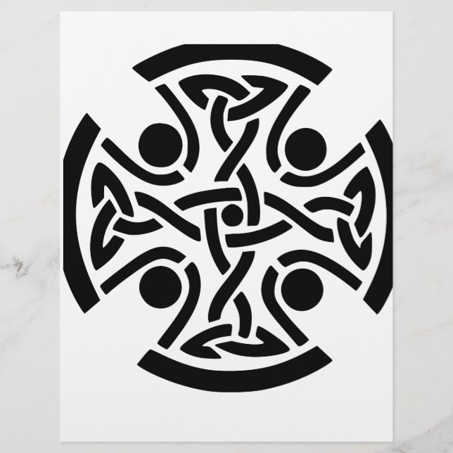 Flyer Arte Fina de Cruz Celta Antiga com Entrelaçamento (Frente)