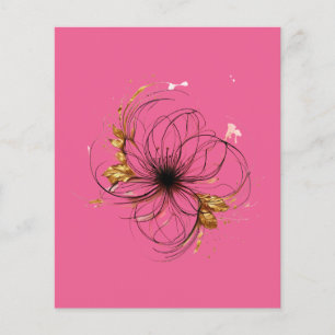 Flyer Arte Floral em Aquarela Elegante