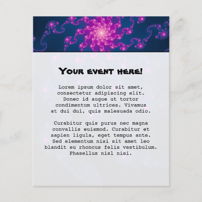 Flyer Arte Fractal da Flor da Vida (Frente)