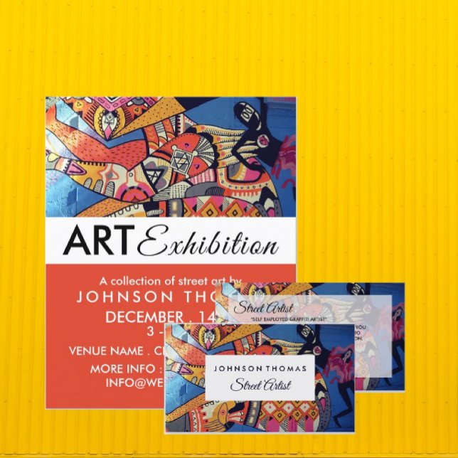 Flyer Arte Grafite Jazzy, Anúncio da Exposição Artista (Criador carregado)