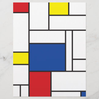 Flyer Arte Moderna De Stijl Geométrica Minimalista Mondr