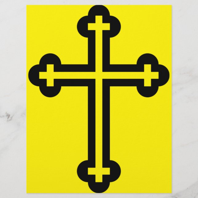 Flyer Arte Simbolista Cristã Moderna Minimalista da Cruz (Frente)