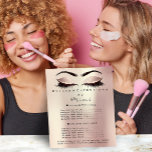 Flyer Artista Beleza Marrom Pisca Cabeça Rosa<br><div class="desc">Você está procurando uma maneira profissional e atraente de mostrar seus serviços e preços para os clientes potenciais? Não olhe mais que nossa lista de preços e serviços decorados com Rosa Dourado Folheto de Olhos Brilhantes! Nosso design de folheto vai chamar a atenção com seu design brilhante rosa de ouro....</div>