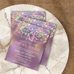 Flyer Artista de Maquiagem Elegante Mineira Holográfica<br><div class="desc">Artista Elegante de Maquiagem Holográfica Brilhante Aberta Salão Púrpura Cor-de-rosa</div>