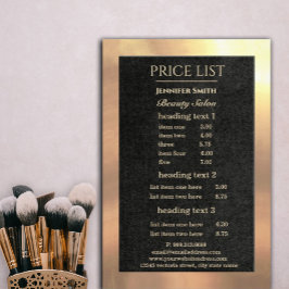 Flyer Artista Makeup Dourado