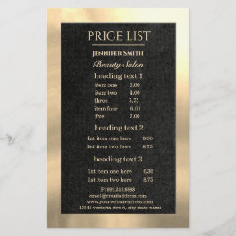 Flyer Artista Makeup Dourado