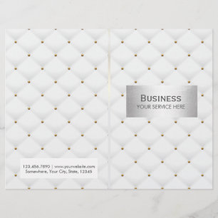 Flyer Artista Makeup Salon Spa Luxury Quilted Bi-Fold