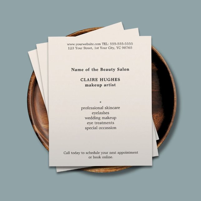 Flyer Artista Simples de Maquiagem Metálica Faux (Criador carregado)