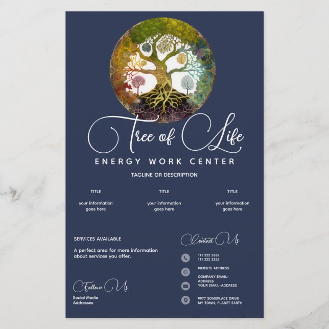 Flyer Árvore da Vida | Estações (Frente)