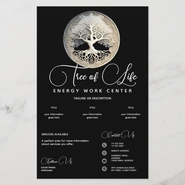 Flyer Árvore da Vida | Moderno (Frente)